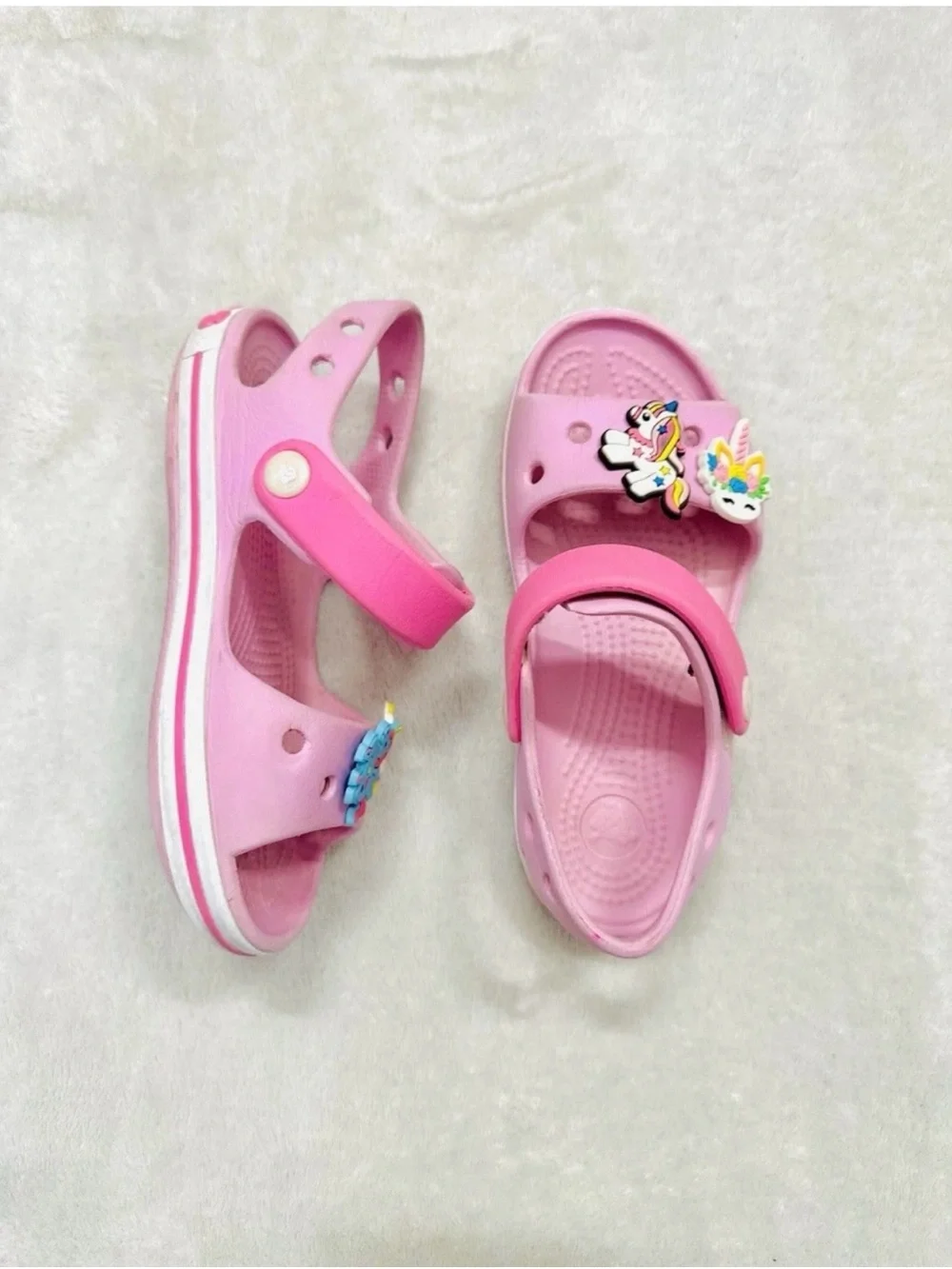 Big lot Girls Shoes,Sandals Size US 11/12 CROCS,Pixie Bloom Excellent Condition